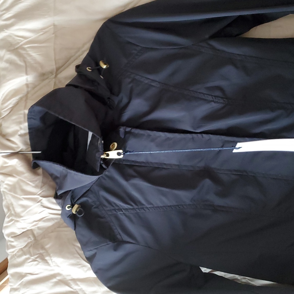 XS/TP Cole Haan Women's Packable Rain Jacket with Hood and Bow XS/TP - Picture 7 of 13